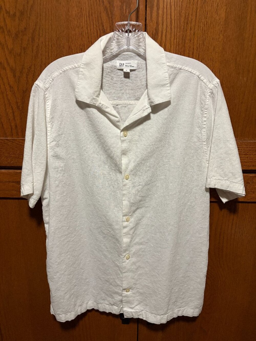 GAP White Linen Shirt Size M